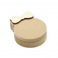 Cutie blank pentru Mot - Fundita - 9.5x7.5 cm