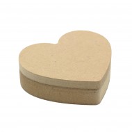 Cutie blank pentru Mot - Inima - 9x8 cm