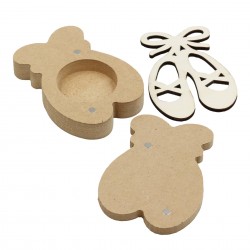 Cutie blank pentru Mot - Poante Balerina - 11x8 cm Cutie blank pentru Mot - Poante Balerina - 11x8 cm