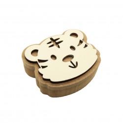 Cutie blank pentru Mot - Tigru - 9x7.5 cm