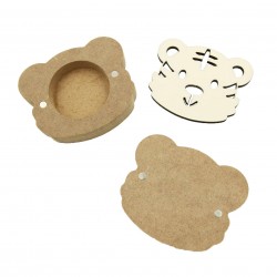 Cutie blank pentru Mot - Tigru - 9x7.5 cm