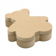 Cutie blank pentru Mot - Ursulet - 10x10 cm