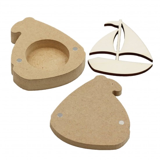 Cutie blank pentru Mot - Barcuta - 11x8.5 cm