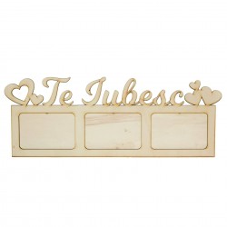 Rama Foto din Lemn - TE IUBESC Rama Foto din Lemn - TE IUBESC