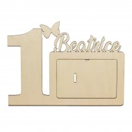 Rama Foto din Lemn 1 An cu Fluturas - Personalizata cu Nume - Blank