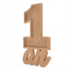 Cifra Unu cu Pocket din MDF pentru Muschi sau Licheni - Blank - Un An - 377x227x18 mm
