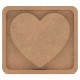 Forma cu Pocket din MDF pentru Muschi sau Licheni - Inima - 295x265x18 mm