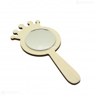 Oglinda Blank din Placaj - Coronita - 15x7 cm