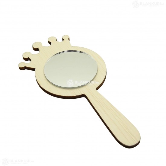 Oglinda Blank din Placaj - Coronita - 15x7 cm Oglinda Blank din Placaj - Coronita - 15x7 cm