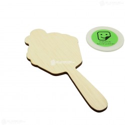 Oglinda Blank din Placaj - Cupcake - 15x7 cm