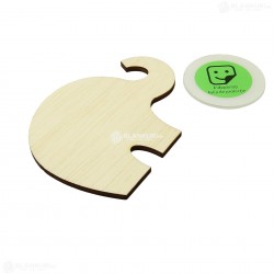 Oglinda Blank din Placaj - Elefant - 11x8 cm