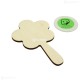 Oglinda Blank din Placaj - Floare - 13x8 cm