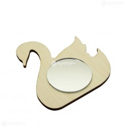 Oglinda Blank din Placaj - Lebada - 11x10 cm