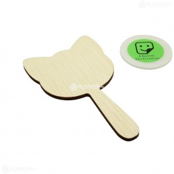 Oglinda Blank din Placaj - Pisica - 12.5x7.5 cm