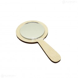 Oglinda Blank din Placaj - Rotunda - 12x6.5 cm