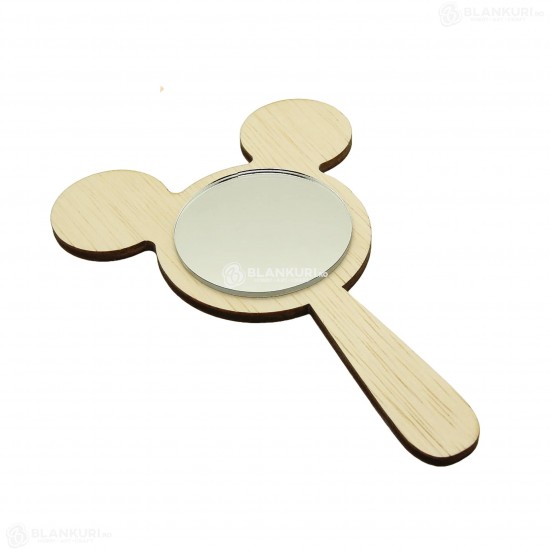 Oglinda Blank din Placaj - Soricel - 14x10 cm