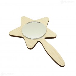Oglinda Blank din Placaj - Stea - 15x9.5 cm