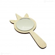 Oglinda Blank din Placaj - Unicorn - 14.5x6 cm