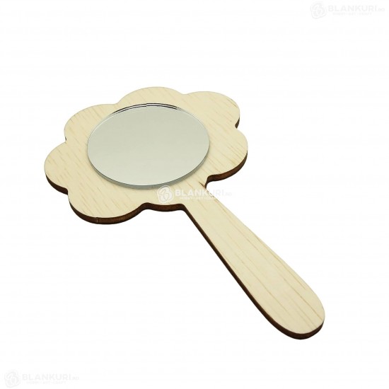 Oglinda Blank din Placaj - Vata de Zahar - 14x9 cm