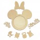 Kit Personalizat - Rama Foto Blank din Lemn - Lady Soricel