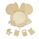 Kit Personalizat - Rama Foto Blank din Lemn - Lady Soricel