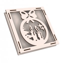 Rama din Placaj de Albasia pentru Muschi sau Licheni - Glob cu Lumanari - 200x200x20 mm Rama din Placaj de Albasia pentru Muschi sau Licheni - Glob cu Lumanari - 200x200x20 mm