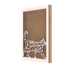 Rama din MDF pentru Muschi sau Licheni - Pisica - 350x250x26 mm
