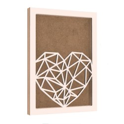 Rama din MDF pentru Muschi sau Licheni - Inima - 350x250x26 mm