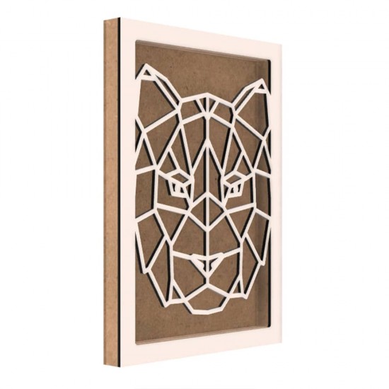 Rama din MDF pentru Muschi sau Licheni - Leu - 350x250x26 mm