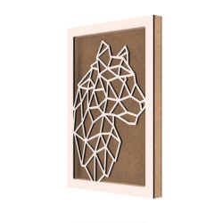 Rama din MDF pentru Muschi sau Licheni - Tigru - 350x250x26 mm