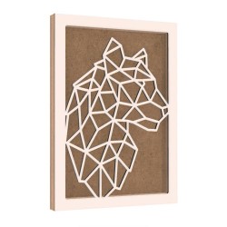 Rama din MDF pentru Muschi sau Licheni - Tigru - 350x250x26 mm