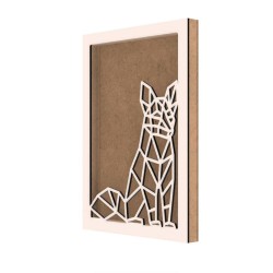 Rama din MDF pentru Muschi sau Licheni - Vulpe - 350x250x26 mm