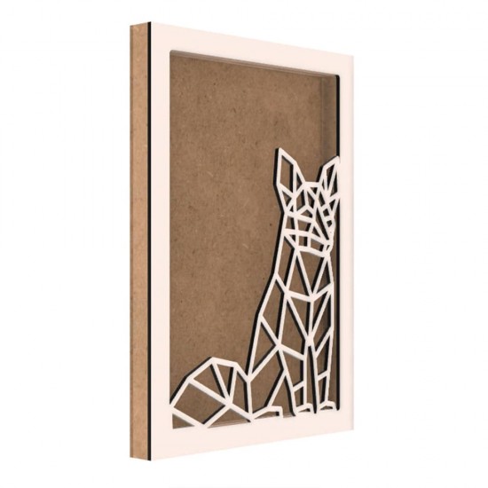 Rama din MDF pentru Muschi sau Licheni - Vulpe - 350x250x26 mm Rama din MDF pentru Muschi sau Licheni - Vulpe - 350x250x26 mm