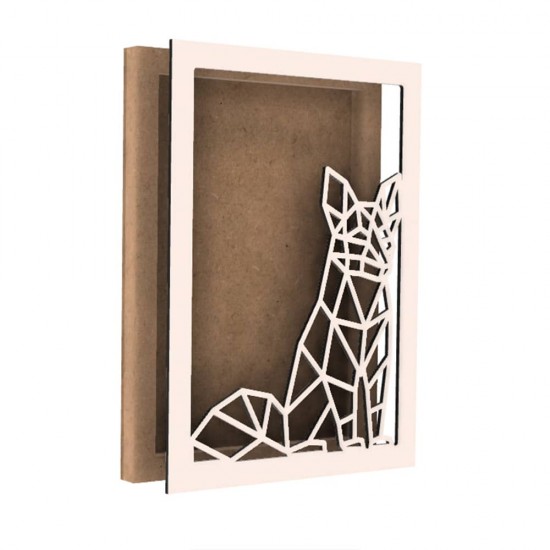 Rama din MDF pentru Muschi sau Licheni - Vulpe - 350x250x26 mm Rama din MDF pentru Muschi sau Licheni - Vulpe - 350x250x26 mm