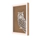Rama din MDF pentru Muschi sau Licheni - Bufnita Mica - 350x250x26 mm