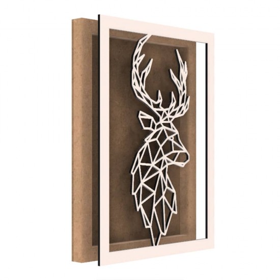 Rama din MDF pentru Muschi sau Licheni - Ren - 350x250x26 mm
