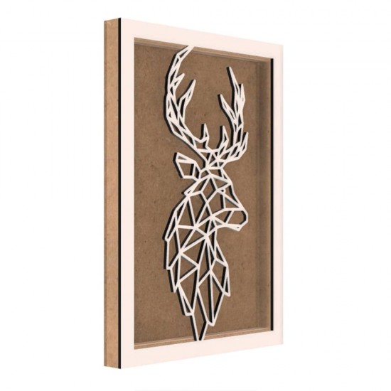 Rama din MDF pentru Muschi sau Licheni - Ren - 350x250x26 mm