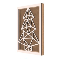 Rama din MDF pentru Muschi sau Licheni - Brad - B1 - 350x250x26 mm