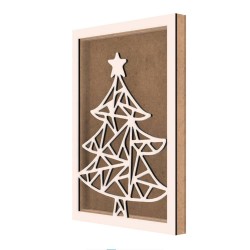 Rama din MDF pentru Muschi sau Licheni - Brad - B2 - 350x250x26 mm