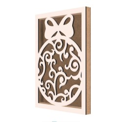 Rama din MDF pentru Muschi sau Licheni - Glob - 350x250x26 mm