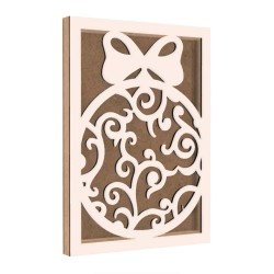 Rama din MDF pentru Muschi sau Licheni - Glob - 350x250x26 mm
