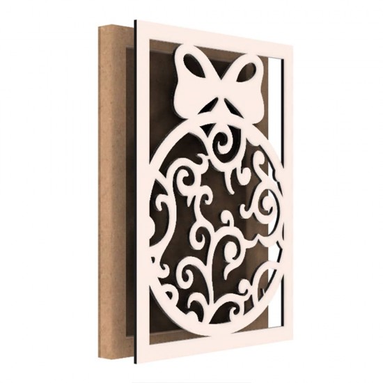 Rama din MDF pentru Muschi sau Licheni - Glob - 350x250x26 mm
