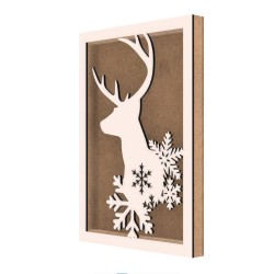 Rama din MDF pentru Muschi sau Licheni - Ren si Fulgi - 350x250x26 mm