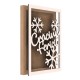 Rama din MDF pentru Muschi sau Licheni - Craciun Fericit - 350x250x26 mm