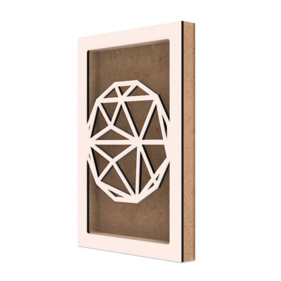 Rama din MDF pentru Muschi sau Licheni - Glob - G2 - 298x198x26 mm