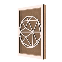 Rama din MDF pentru Muschi sau Licheni - Glob - G2 - 350x250x26 mm