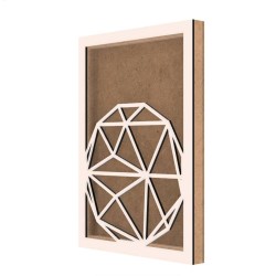 Rama din MDF pentru Muschi sau Licheni - Glob - G3 - 350x250x26 mm