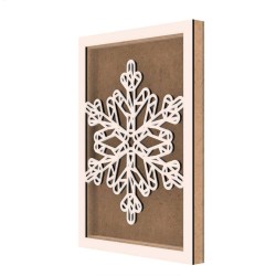 Rama din MDF pentru Muschi sau Licheni - Fulg - 350x250x26 mm