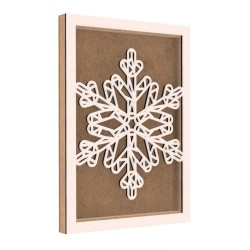 Rama din MDF pentru Muschi sau Licheni - Fulg - 350x250x26 mm