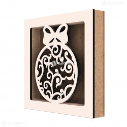 Rama din MDF pentru Muschi sau Licheni - Glob - 150x150x26 mm